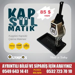 Olympos Kapsülmatik kuş gözü çakma makinesi fiyatı
