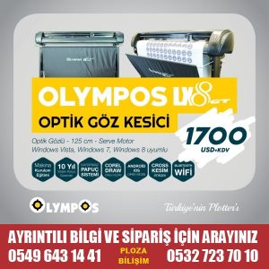 Olympos Lx8 Optik Folyo Kesici Plotter